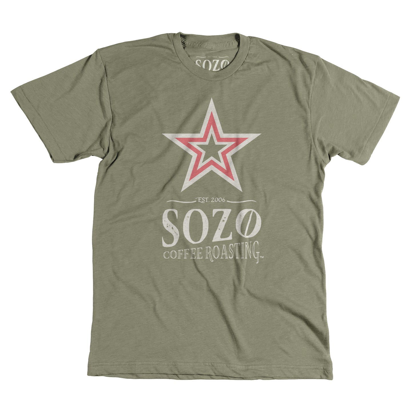 SoZo Coffee Roasting Logo - Olive Heather Unisex Tee