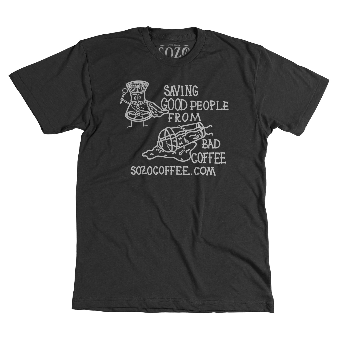 Old School SoZo Coffee Tee- Short Sleeve Unisex Cotton Tee